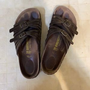 Birkenstock 39 Brown Granada Habana Leather Sandal